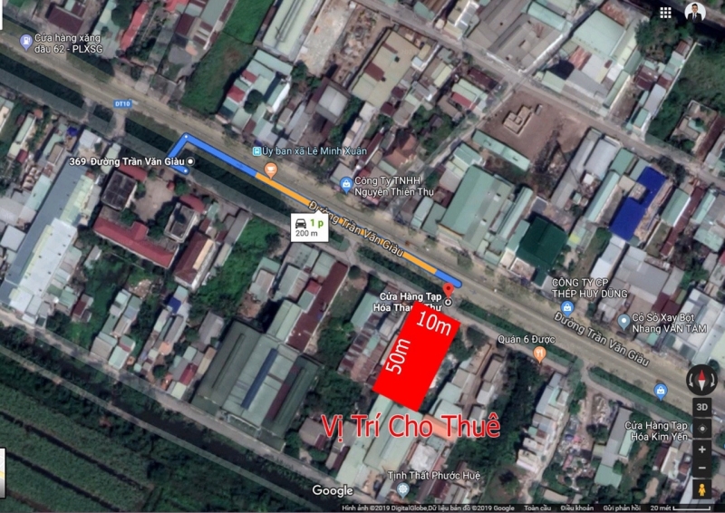 CHO THUÊ NHÀ KHO XƯỞNG Mặt tiền đường TRẦN VĂN GIÀU, Lê Minh Xuân, Bình Chánh, TPHCM.